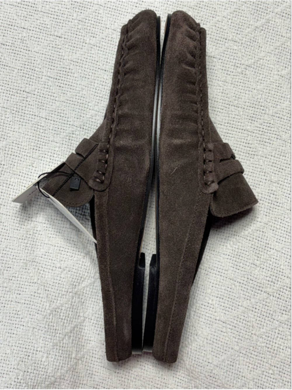 Jason Wu Meeky Suede Penny Loafer Mules Chocolate Kid Suede Flats NWT Size 8.5 - Picture 4 of 9